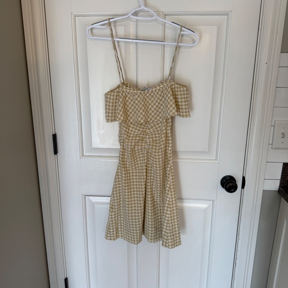 New! GANNI Gingham Check-Print Ruffled Minidress 45247 - Picture 12 of 16